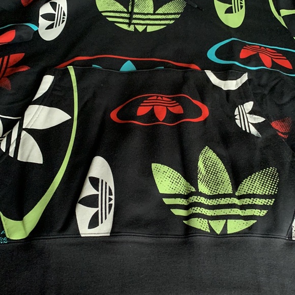 Rare Adidas Hoody Sweatshirt with Logos all over - brand new - Picture 11 of 11
